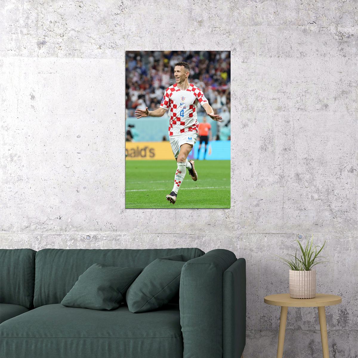 Ivan Perisic Croatia National Team World Cup Poster Wall Art Print Home Wall Decor - xonomax