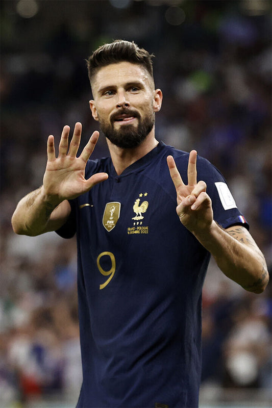 Olivier Giroud Goal Celebration France World Cup Fans Poster Wall Art Print Home Wall Decor - xonomax