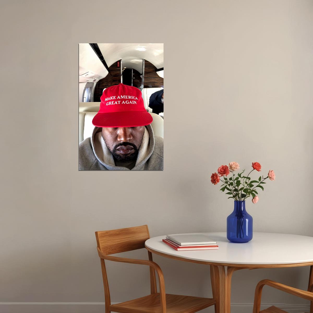 Kayne West Maga Celebrity Rap Music Singer Poster Wall Art Print Home Wall Decor - xonomax