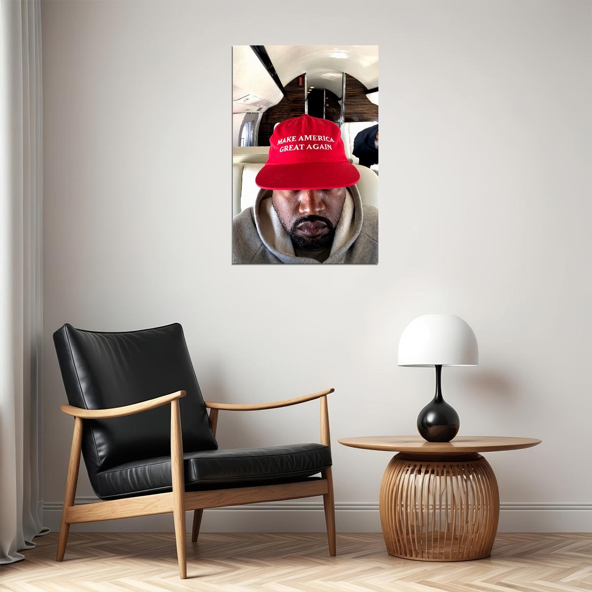 Kayne West Maga Celebrity Rap Music Singer Poster Wall Art Print Home Wall Decor - xonomax