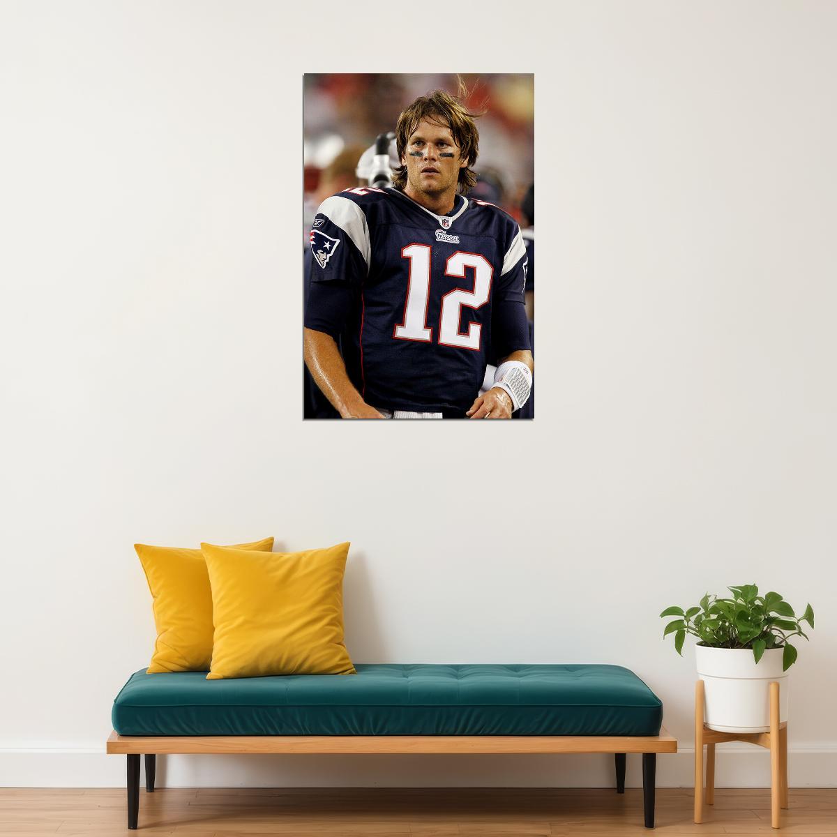 Tom Brady Celebrity American Football Sports Poster Wall Art Print Home Wall Decor