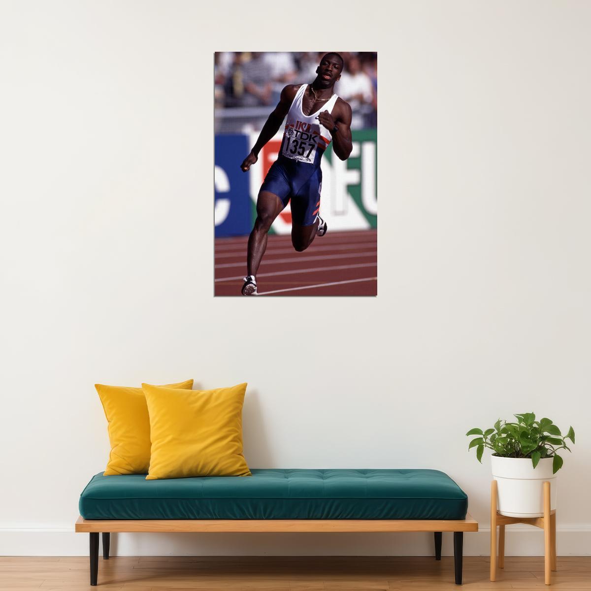 Michael Johnson Us Track And Field Poster Wall Art Print Home Wall Decor - xonomax