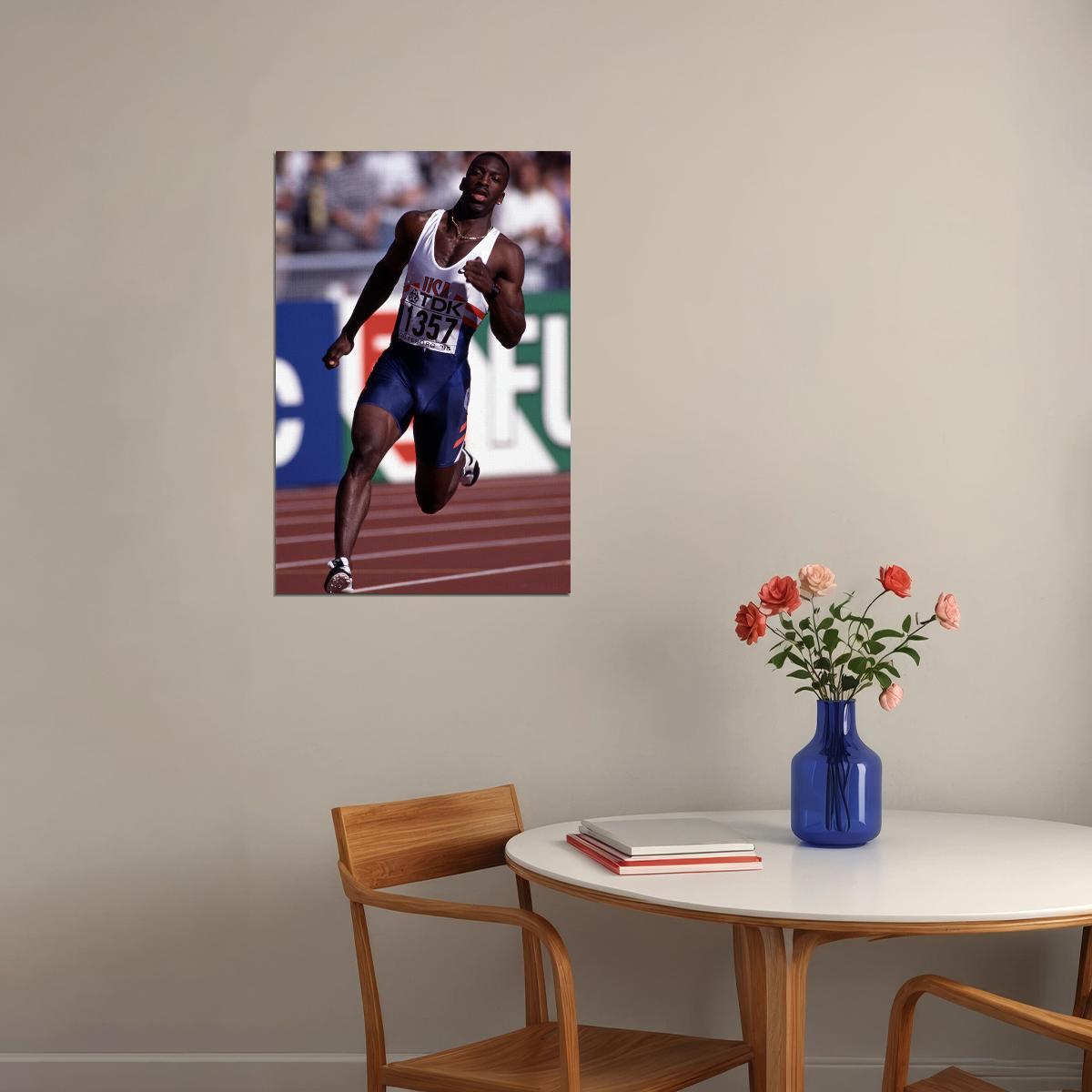 Michael Johnson Us Track And Field Poster Wall Art Print Home Wall Decor - xonomax