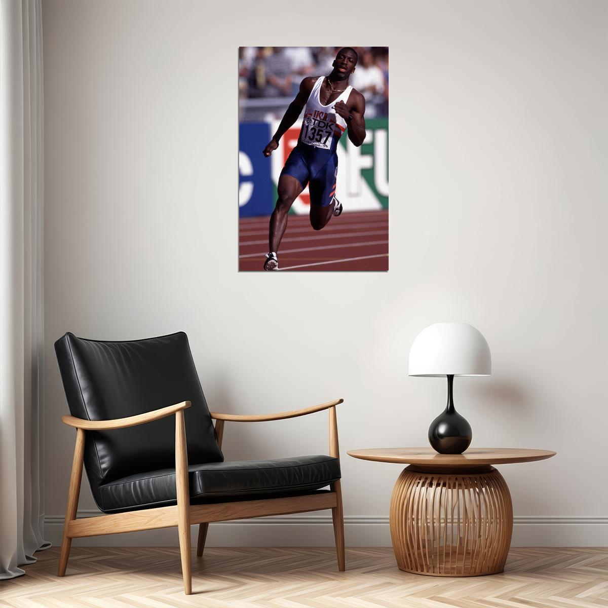 Michael Johnson Us Track And Field Poster Wall Art Print Home Wall Decor - xonomax