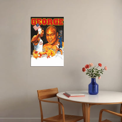 George Foreman Usa Boxing Athlete Poster Wall Art Print Home Wall Decor - xonomax