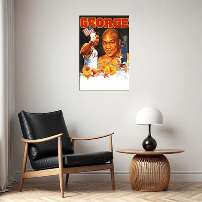 George Foreman Usa Boxing Athlete Poster Wall Art Print Home Wall Decor - xonomax