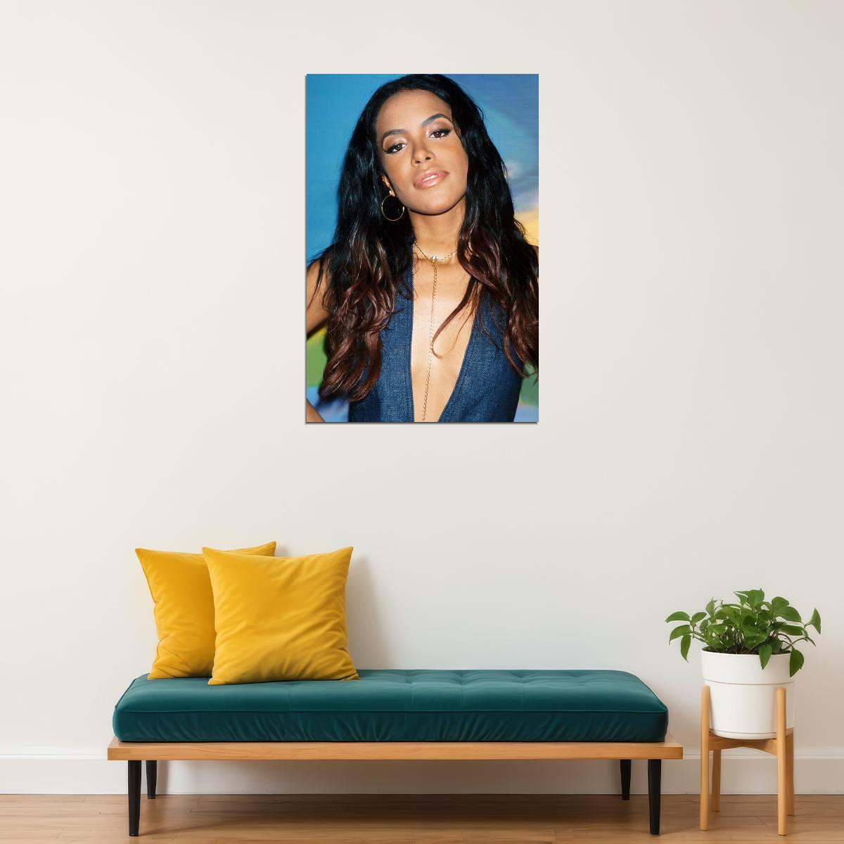 Aaliyah Movie Actress Music Singer Dancer Star Poster Wall Art Print Home Wall Decor - xonomax