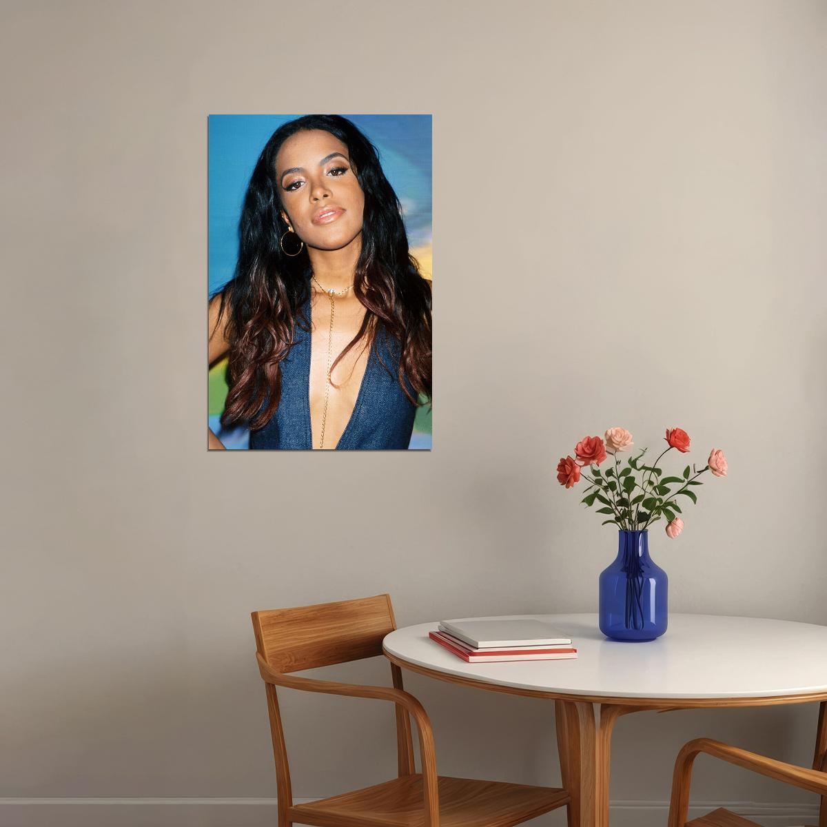 Aaliyah Movie Actress Music Singer Dancer Star Poster Wall Art Print Home Wall Decor - xonomax