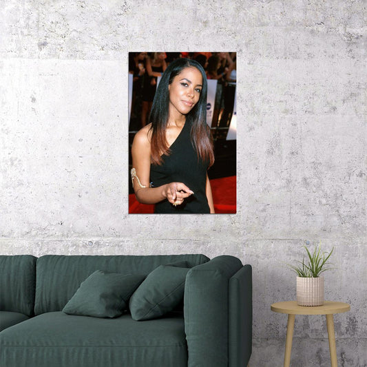 Aaliyah 80s 90s Vintage Singer Model Idol Poster Wall Art Print Home Wall Decor - xonomax