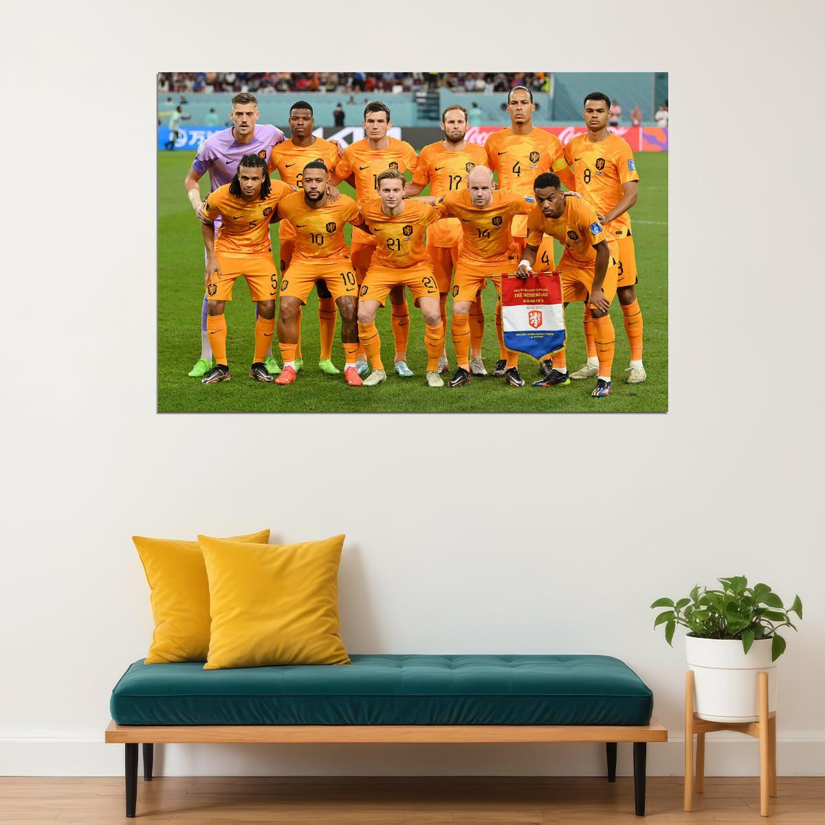 Netherlands National Football Team World Cup Fans Poster Wall Art Print Home Wall Decor - xonomax