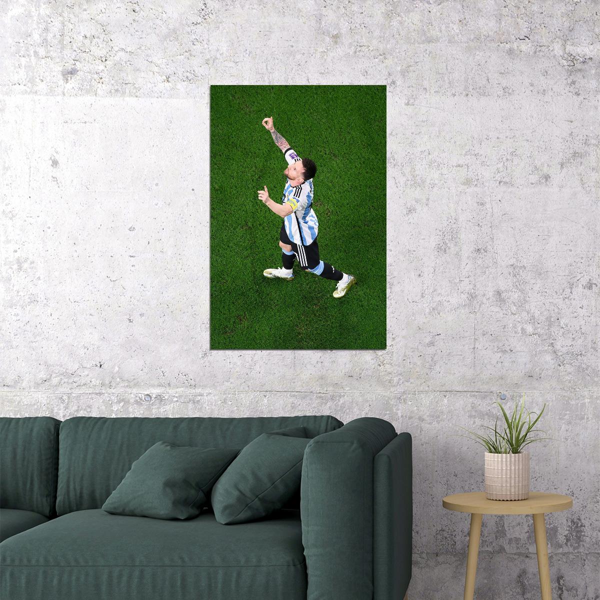 Leo Messi Argentina National Team World Cup Sport Poster Wall Art Print Home Wall Decor - xonomax