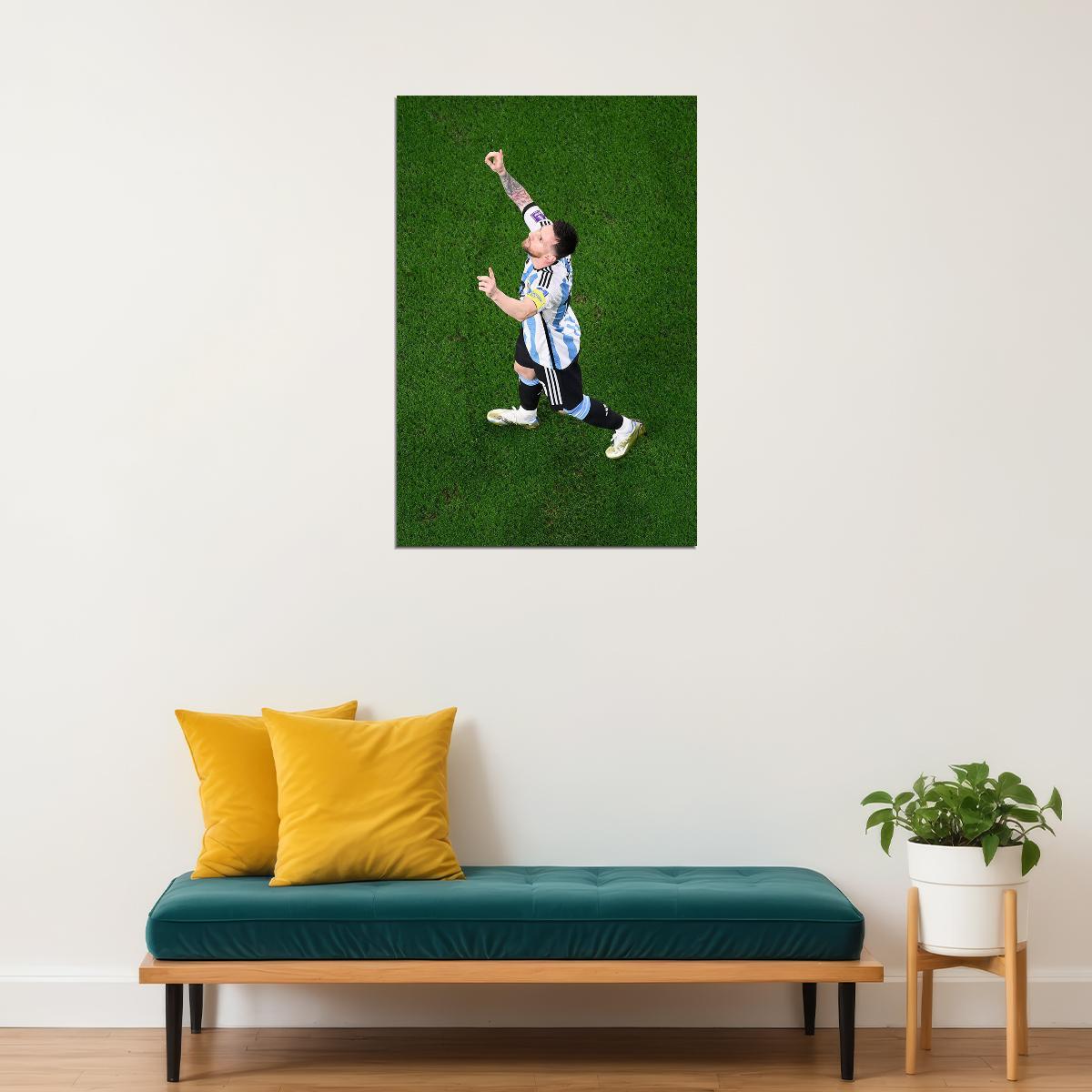 Leo Messi Argentina National Team World Cup Sport Poster Wall Art Print Home Wall Decor - xonomax