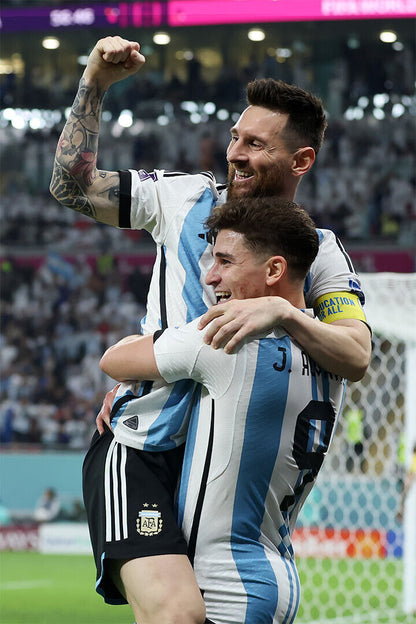 Leo Messi Julian Goal Celebration Argentina Fans Poster Wall Art Print Home Wall Decor - xonomax