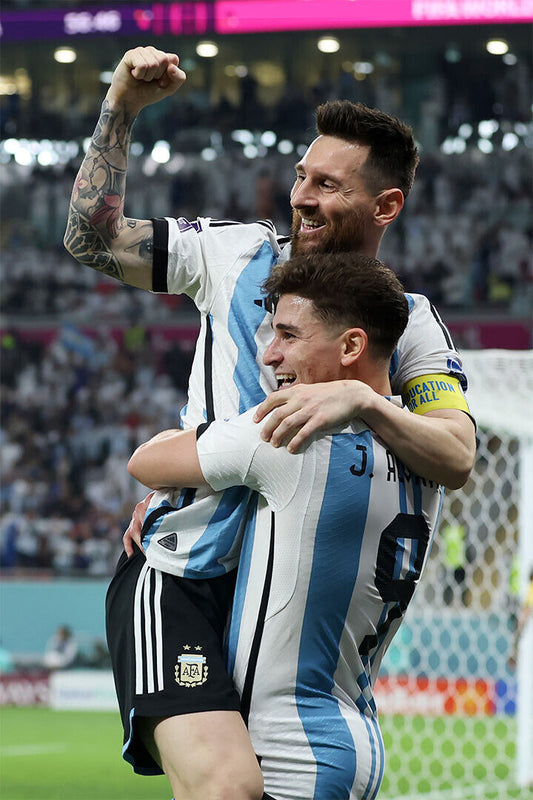 Leo Messi Julian Goal Celebration Argentina Fans Poster Wall Art Print Home Wall Decor - xonomax