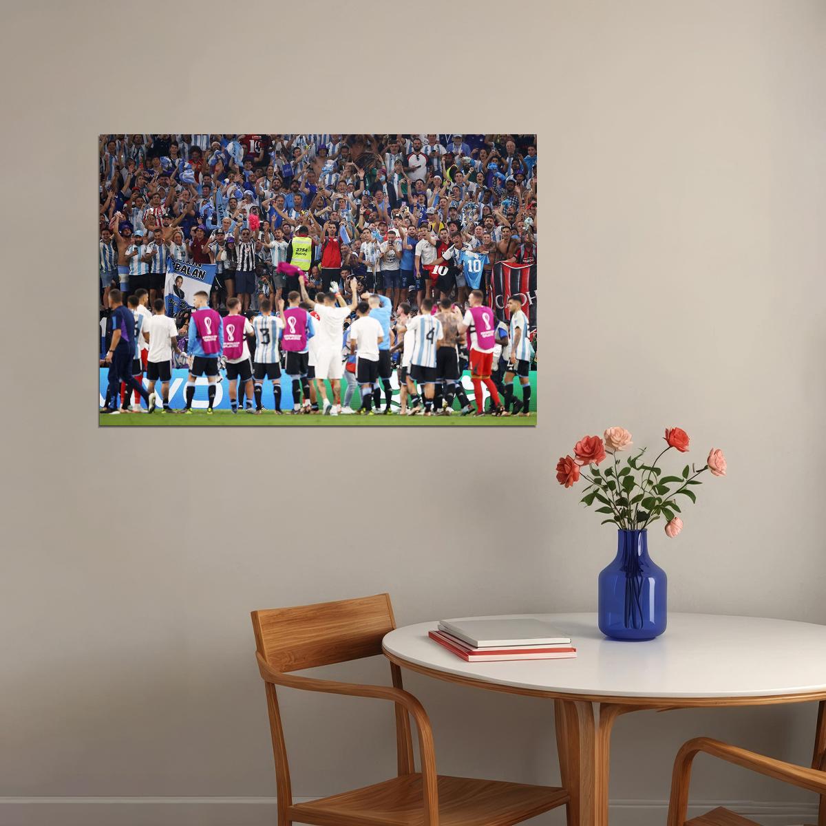Argentina National Football Team World Cup Fans Poster Wall Art Print Home Wall Decor - xonomax