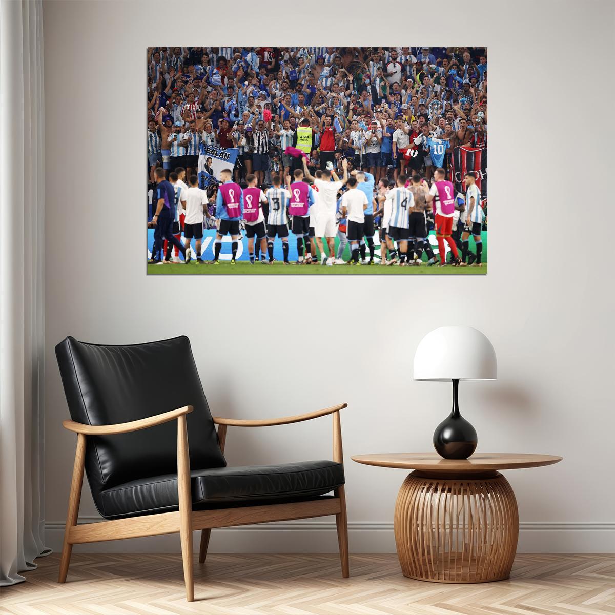 Argentina National Football Team World Cup Fans Poster Wall Art Print Home Wall Decor - xonomax