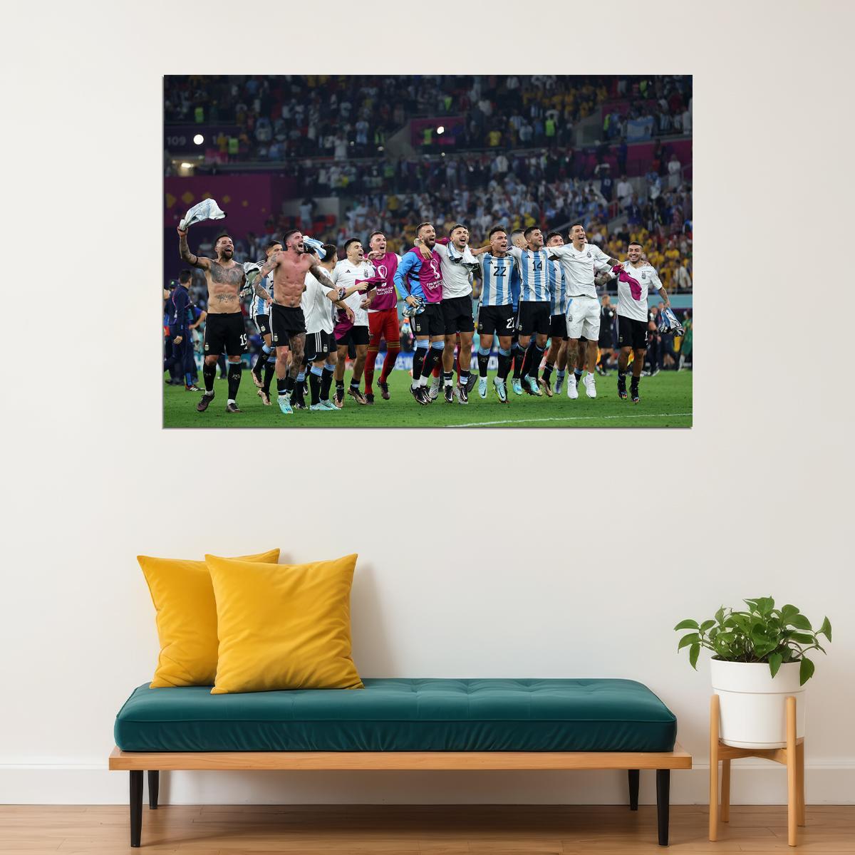 Argentina National Football Team World Cup Poster Wall Art Print Home Wall Decor - xonomax