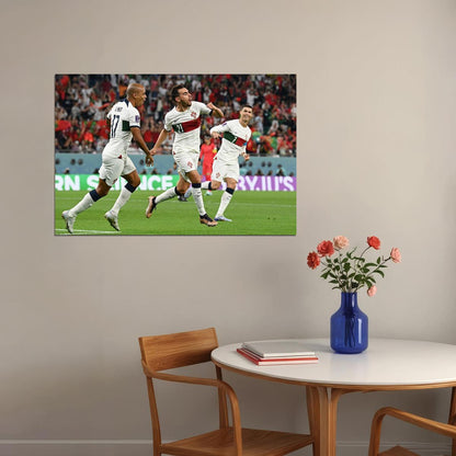 Ricardo Horta Goal Celebration Portugal Team World Cup Poster Wall Art Print Home Wall Decor - xonomax