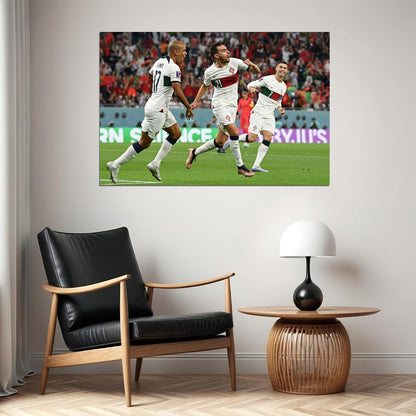 Ricardo Horta Goal Celebration Portugal Team World Cup Poster Wall Art Print Home Wall Decor - xonomax