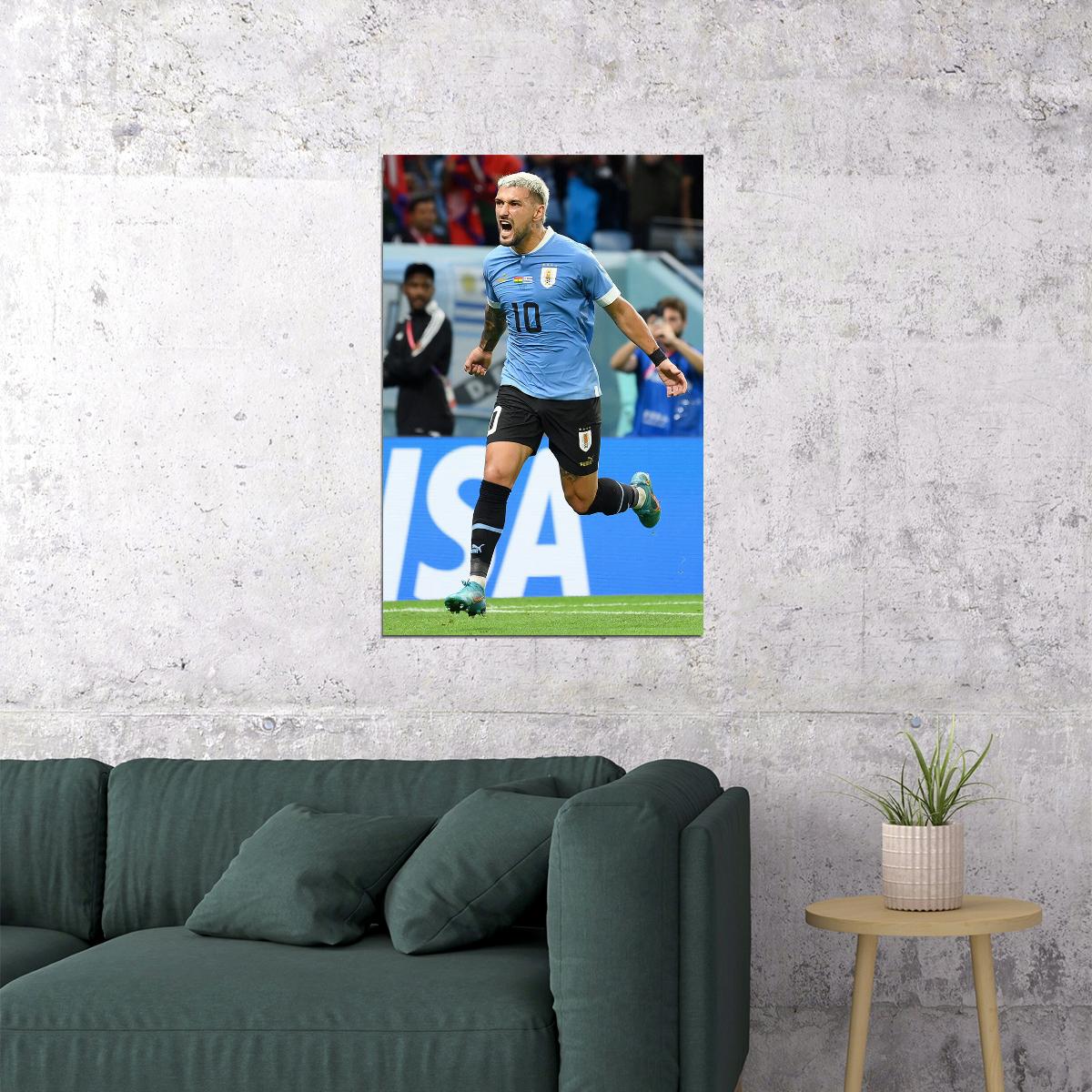 Giorgian De Arrascaeta Goal Celebration Uruguay Fans Poster Wall Art Print Home Wall Decor - xonomax