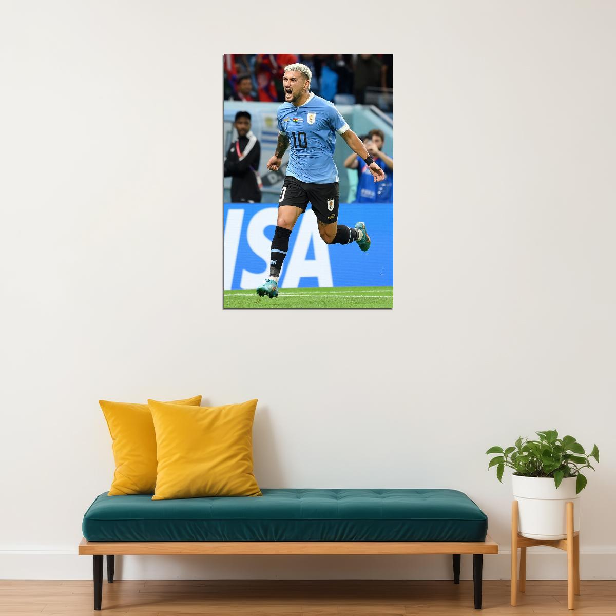 Giorgian De Arrascaeta Goal Celebration Uruguay Fans Poster Wall Art Print Home Wall Decor - xonomax