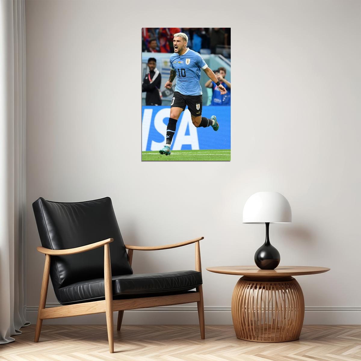 Giorgian De Arrascaeta Goal Celebration Uruguay Fans Poster Wall Art Print Home Wall Decor - xonomax