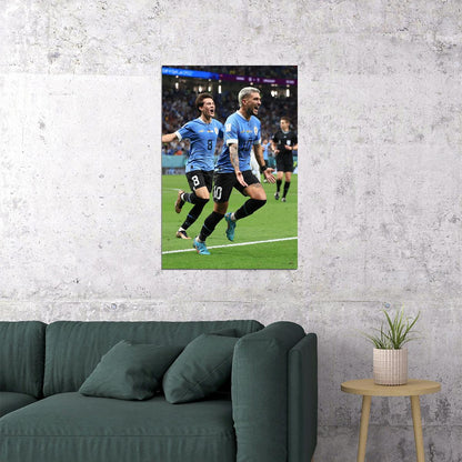 Giorgian De Arrascaeta Goal Celebration Uruguay Poster Wall Art Print Home Wall Decor - xonomax