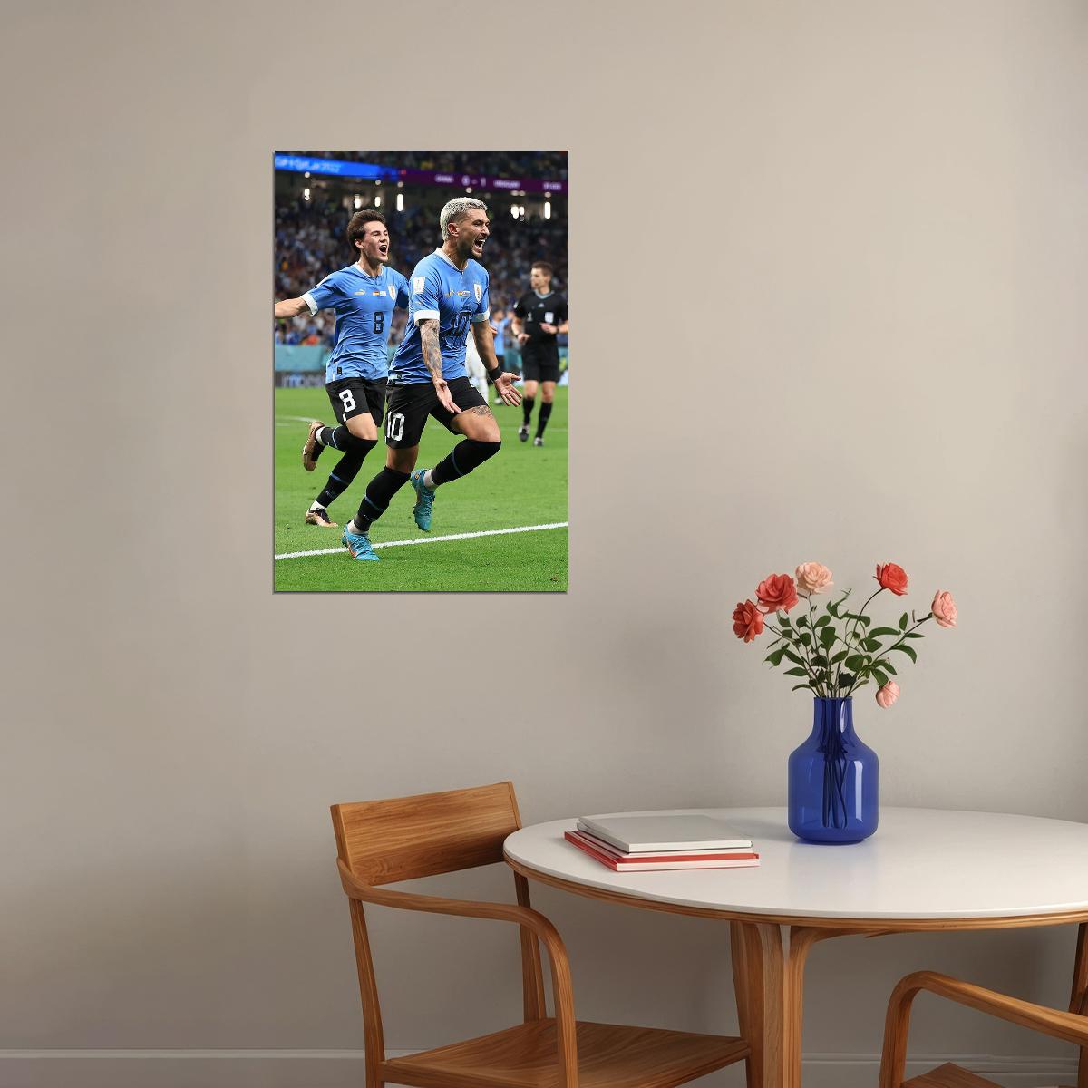 Giorgian De Arrascaeta Goal Celebration Uruguay Poster Wall Art Print Home Wall Decor - xonomax