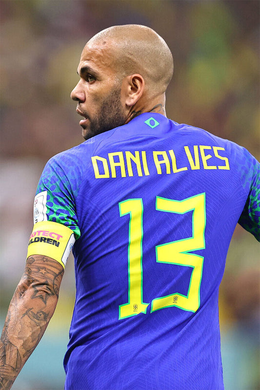 Dani Alves Brazil National Team World Cup Poster Wall Art Print Home Wall Decor - xonomax