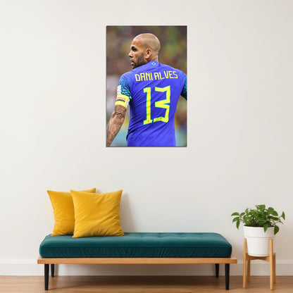 Dani Alves Brazil National Team World Cup Poster Wall Art Print Home Wall Decor - xonomax