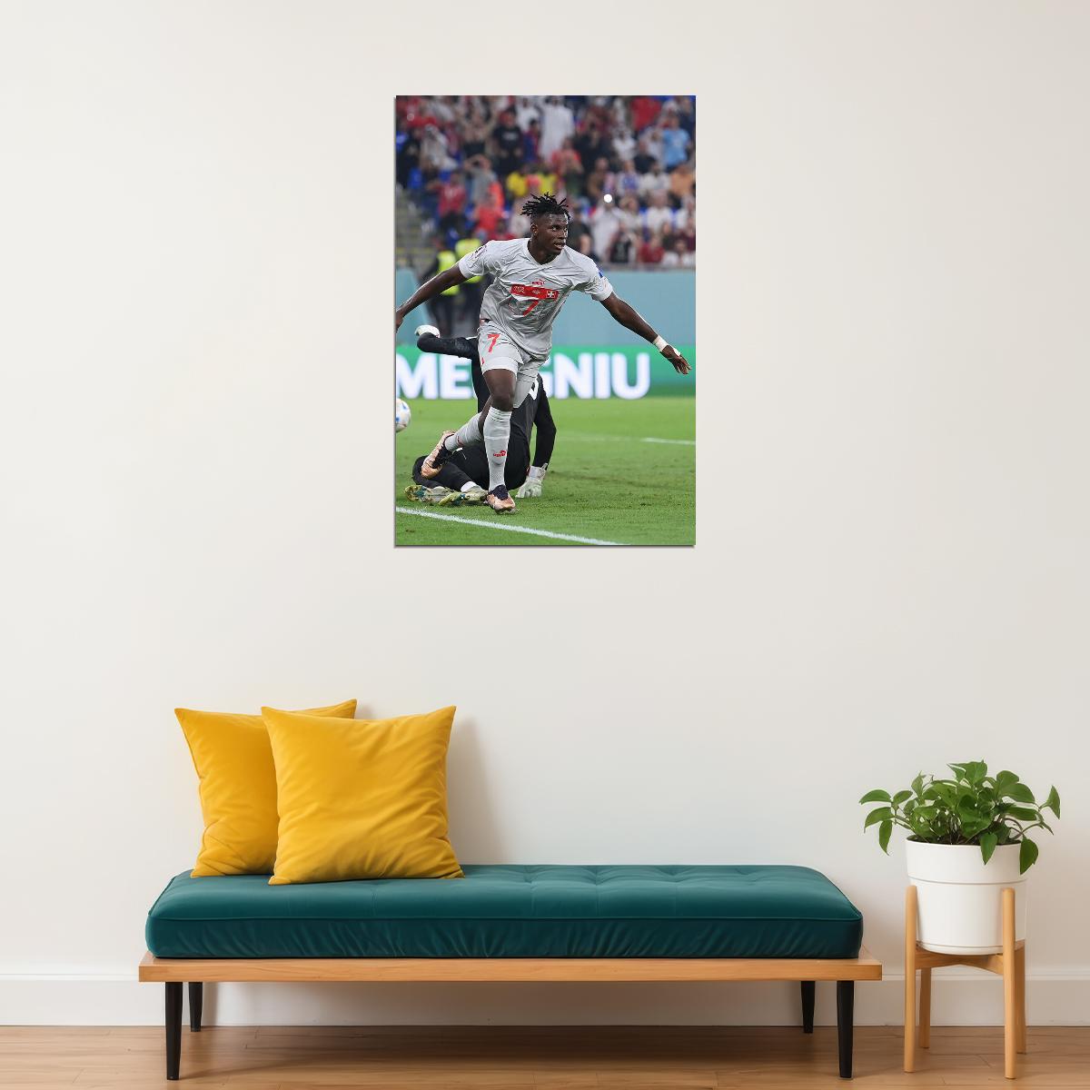 Breel Embolo Switzerland National Team World Cup Poster Wall Art Print Home Wall Decor - xonomax