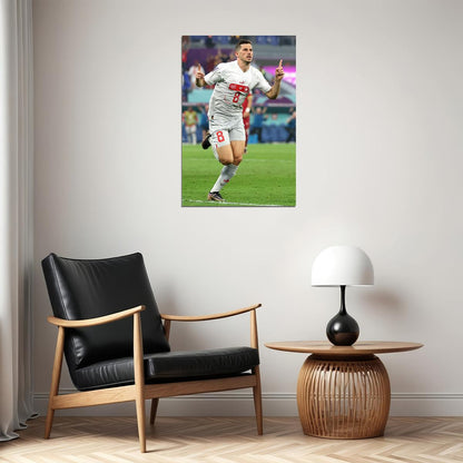 Remo Freuler Goal Celebration Switzerland World Cup Poster Wall Art Print Home Wall Decor - xonomax