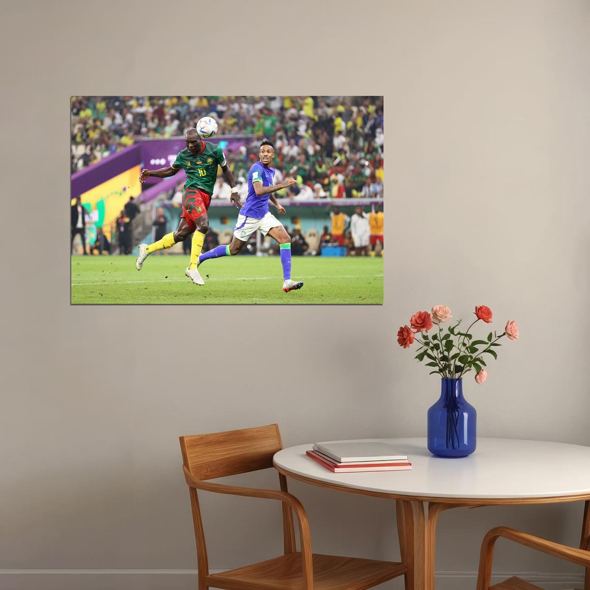 Vincent Aboubakar Cameroon National Team World Cup Poster Wall Art Print Home Wall Decor - xonomax