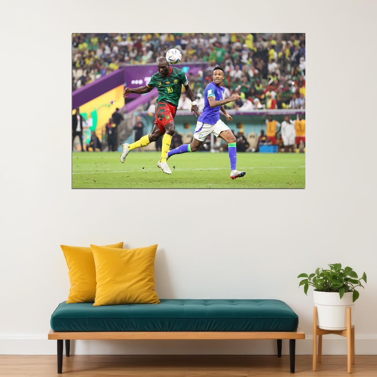 Vincent Aboubakar Cameroon National Team World Cup Poster Wall Art Print Home Wall Decor - xonomax