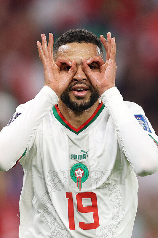 Youssef En Nesyri Morocco National Team World Cup Poster Wall Art Print Home Wall Decor