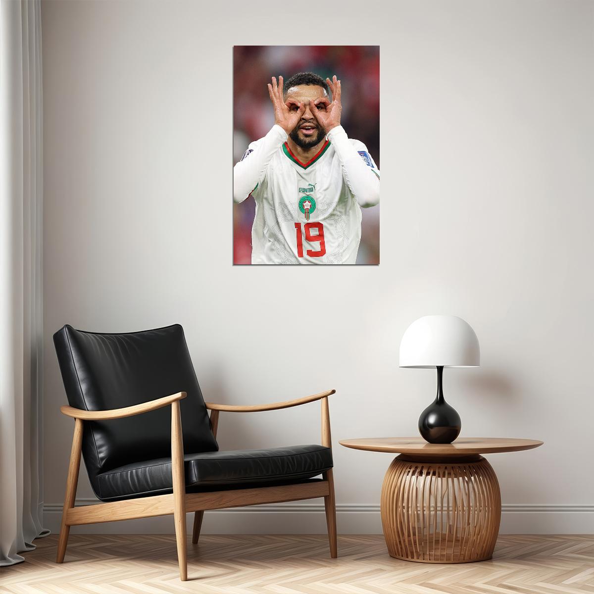 Youssef En Nesyri Morocco National Team World Cup Poster Wall Art Print Home Wall Decor - xonomax