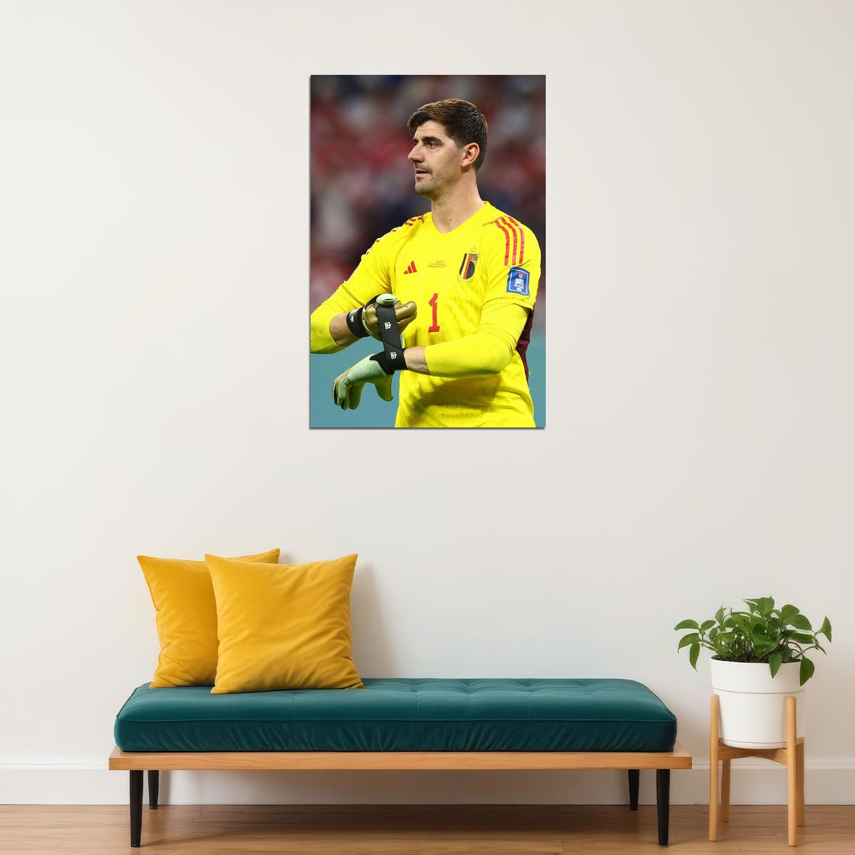 Thibaut Courtois Belgium National Team World Cup Poster Wall Art Print Home Wall Decor - xonomax