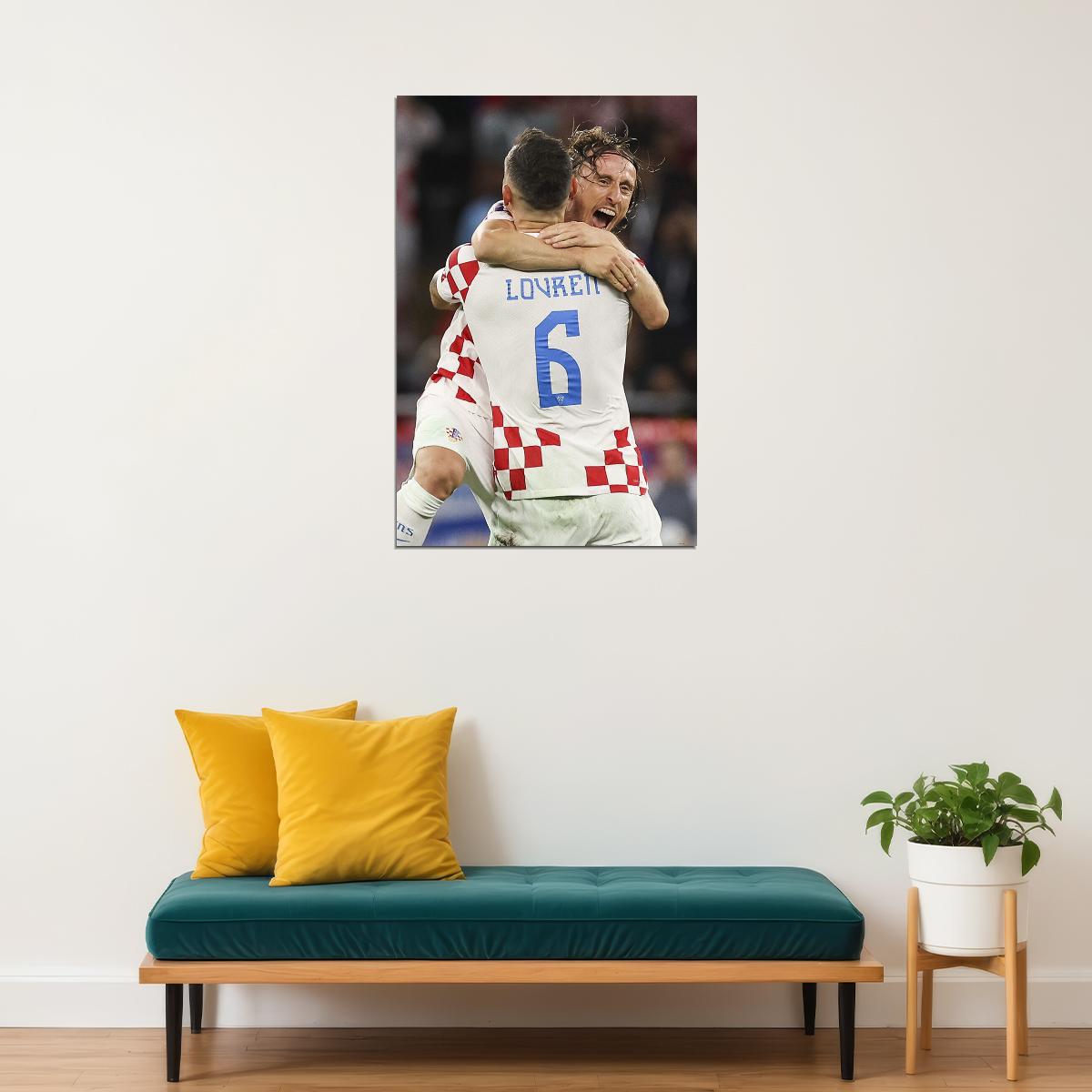Dejan Lovren Luka Modric Croatia World Cup Poster Wall Art Print Home Wall Decor - xonomax