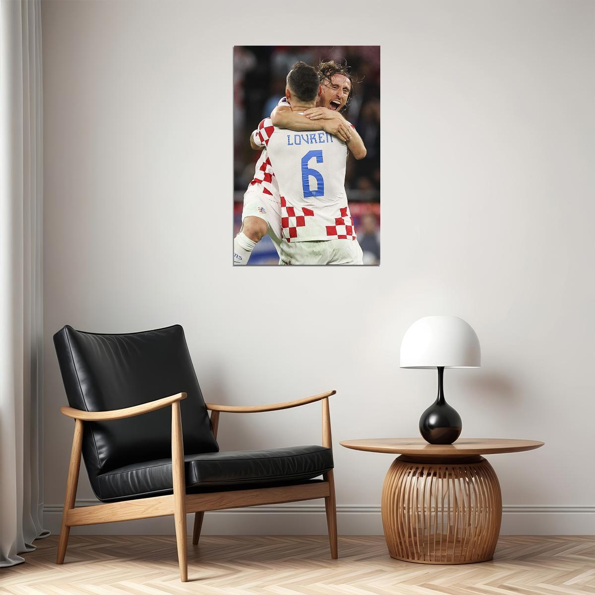 Dejan Lovren Luka Modric Croatia World Cup Poster Wall Art Print Home Wall Decor - xonomax