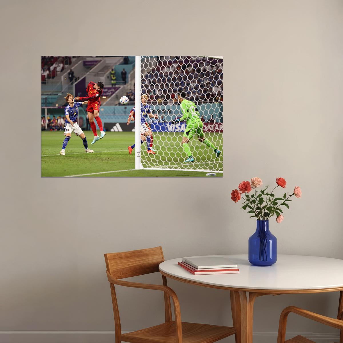 Alvaro Morata Goal Spain National Team World Cup Poster Wall Art Print Home Wall Decor - xonomax