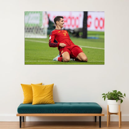 Alvaro Morata Spain National Team World Cup Poster Wall Art Print Home Wall Decor - xonomax