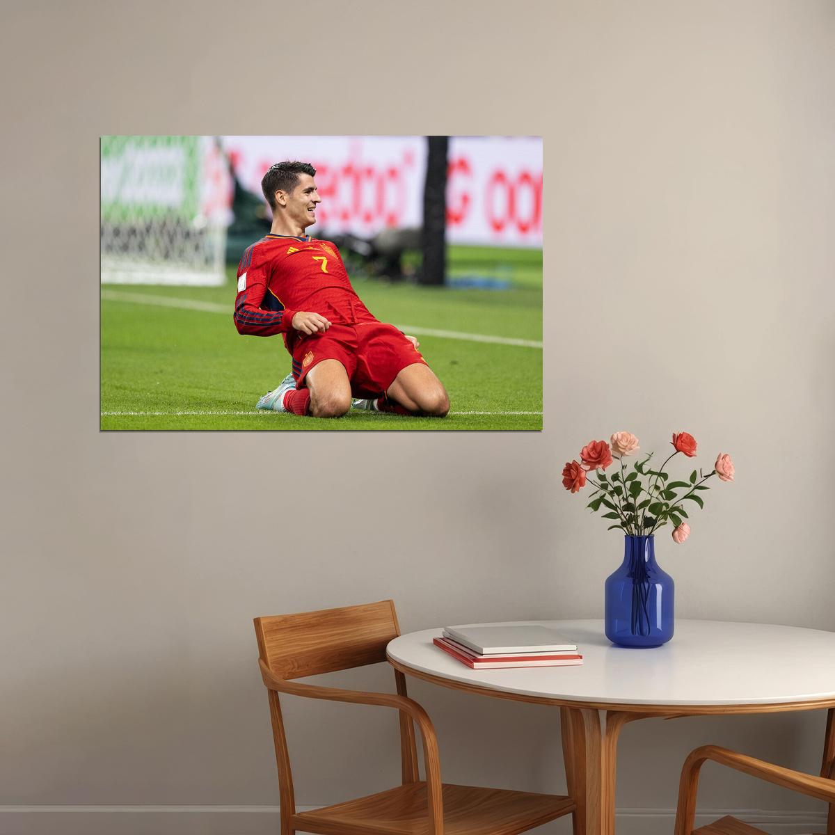 Alvaro Morata Spain National Team World Cup Poster Wall Art Print Home Wall Decor - xonomax