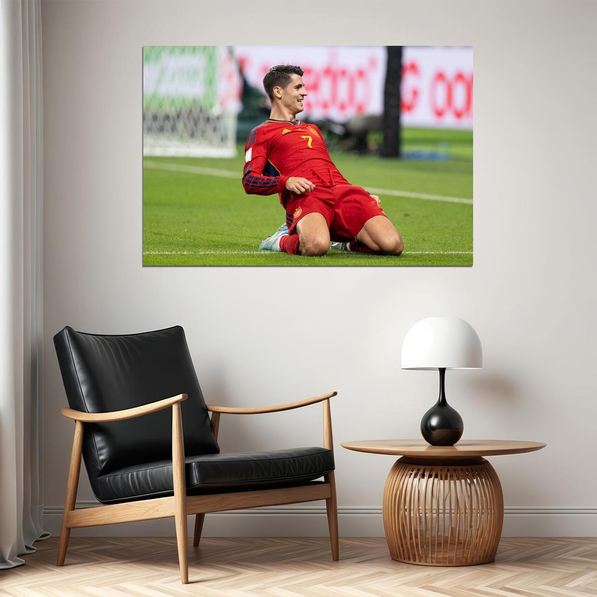 Alvaro Morata Spain National Team World Cup Poster Wall Art Print Home Wall Decor - xonomax