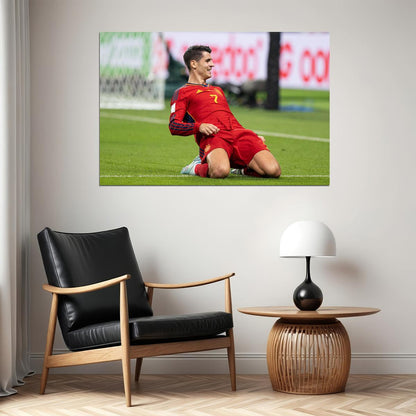 Alvaro Morata Spain National Team World Cup Poster Wall Art Print Home Wall Decor - xonomax