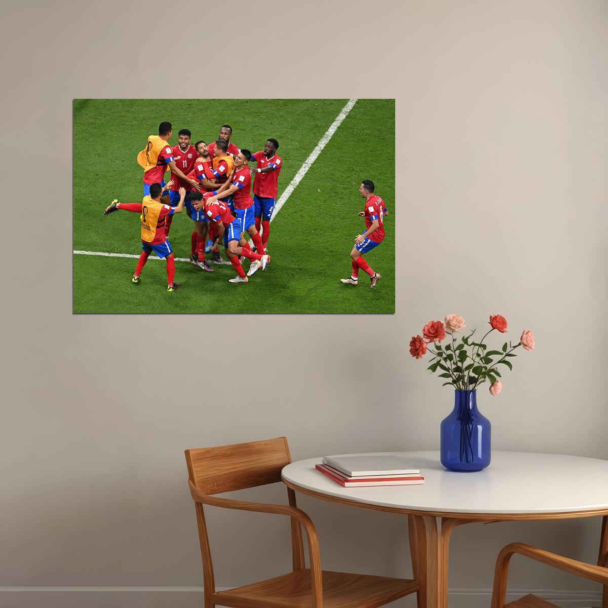 Costa Rica National Football Team World Cup Poster Wall Art Print Home Wall Decor - xonomax