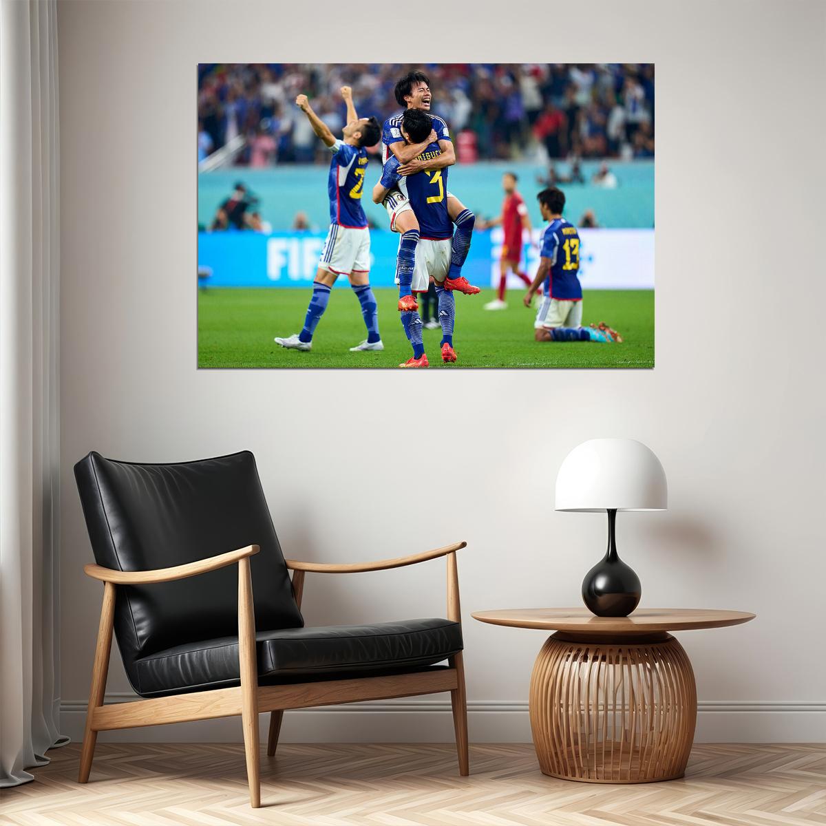 Japan National Football Team World Cup Fans Poster Wall Art Print Home Wall Decor - xonomax