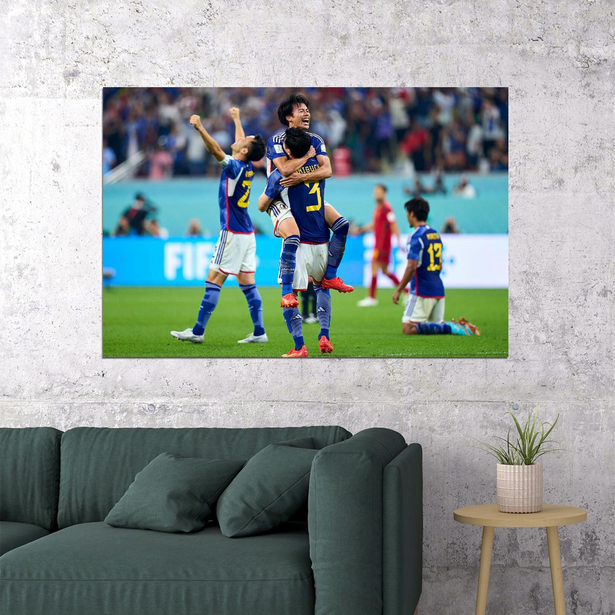 Japan National Football Team World Cup Fans Poster Wall Art Print Home Wall Decor - xonomax