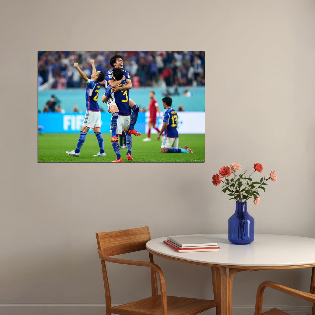 Japan National Football Team World Cup Fans Poster Wall Art Print Home Wall Decor - xonomax