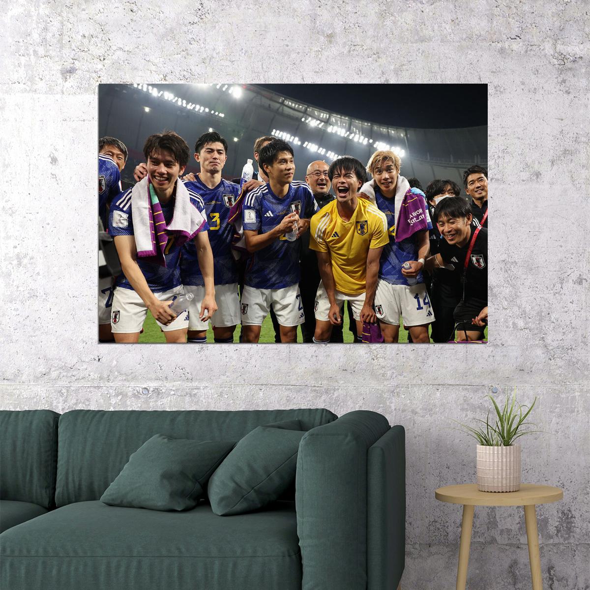 Japan National Football Team World Cup Poster Wall Art Print Home Wall Decor - xonomax