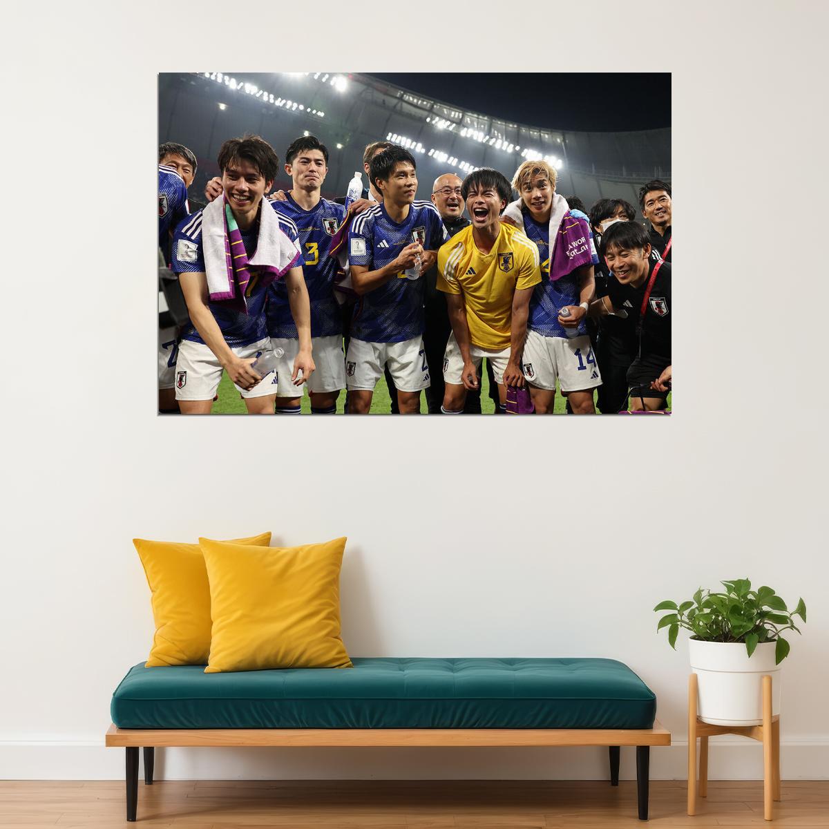 Japan National Football Team World Cup Poster Wall Art Print Home Wall Decor - xonomax